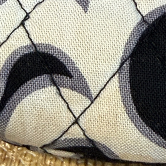 Vera Bradley Black Quilted Wallet. Clearly used, with visible signs of stains. - Picture 10 of 10